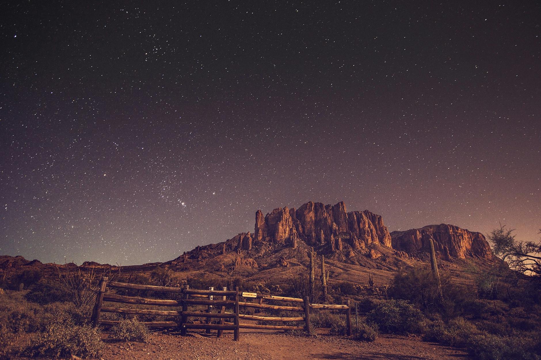 night time on a desert background