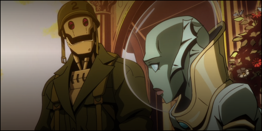 Screenshot from S1E1 of Creature Commandos