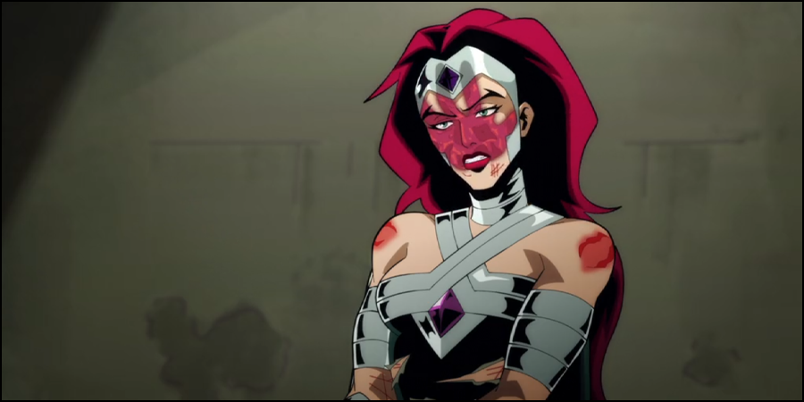 Circe still battle-damaged from her encounter with Weasel and Phosphorus. But still a boss.