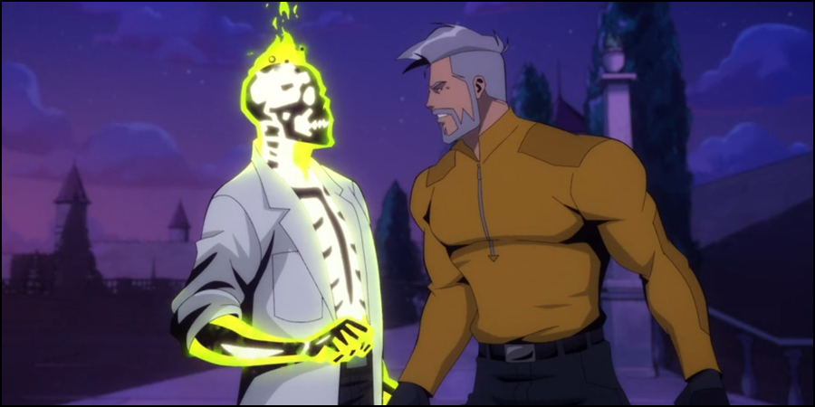 Rick Flag, Sr. has some strong words for Doctor Phosphorus. But where is the Bride?