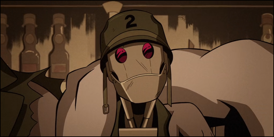 G.I. Robot hanging out with Easy Company