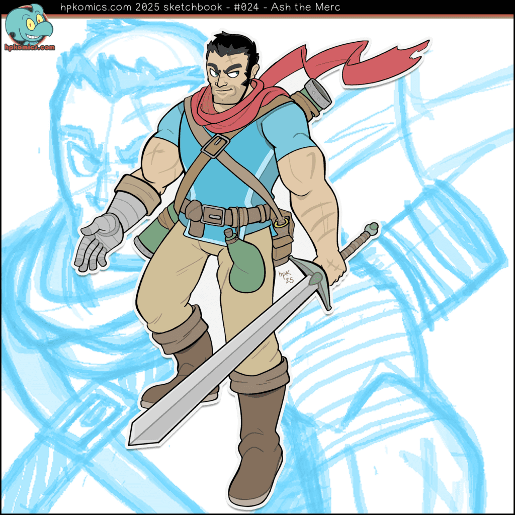Ash the Merc, a monster hunting TTRPG character for the GooeyCube D&D Setting.