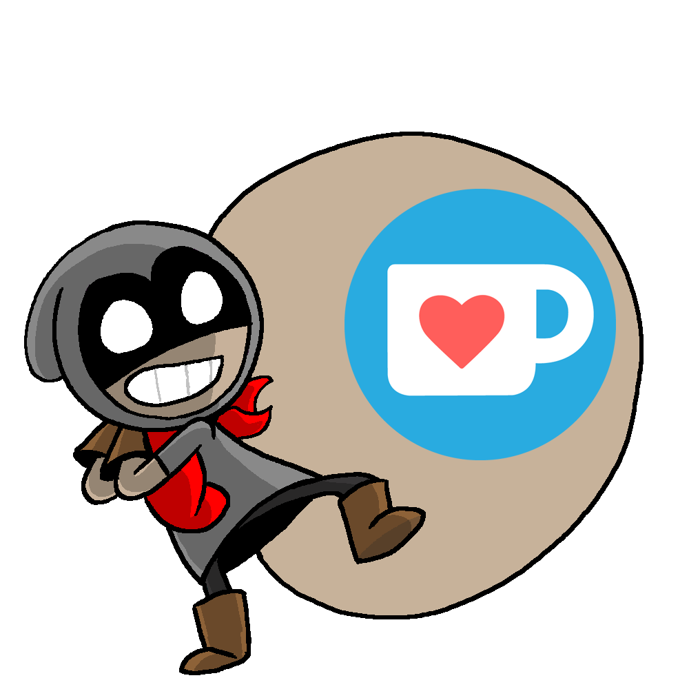 Anda Bandi with a Ko-Fi bag
