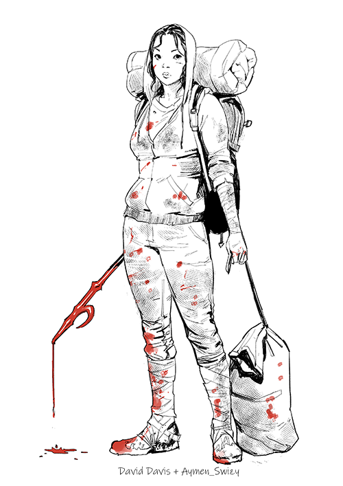 Dani Kim from The Dead Life, illustration by David Davis and Aymen_swizy