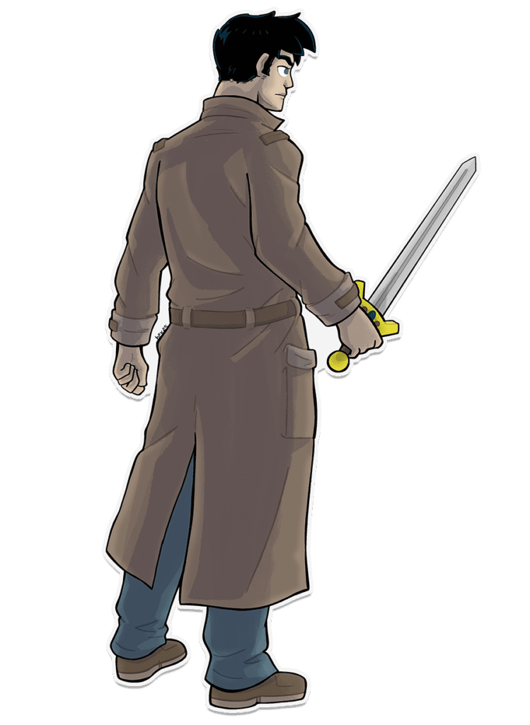 An illustration featuring Terry Lingal of The Errant Apprentice.