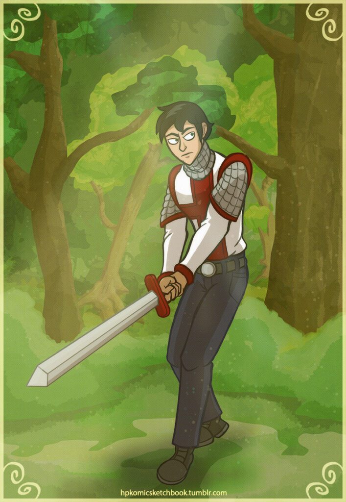 An older illustration featuring Terry Lingal of The Errant Apprentice.