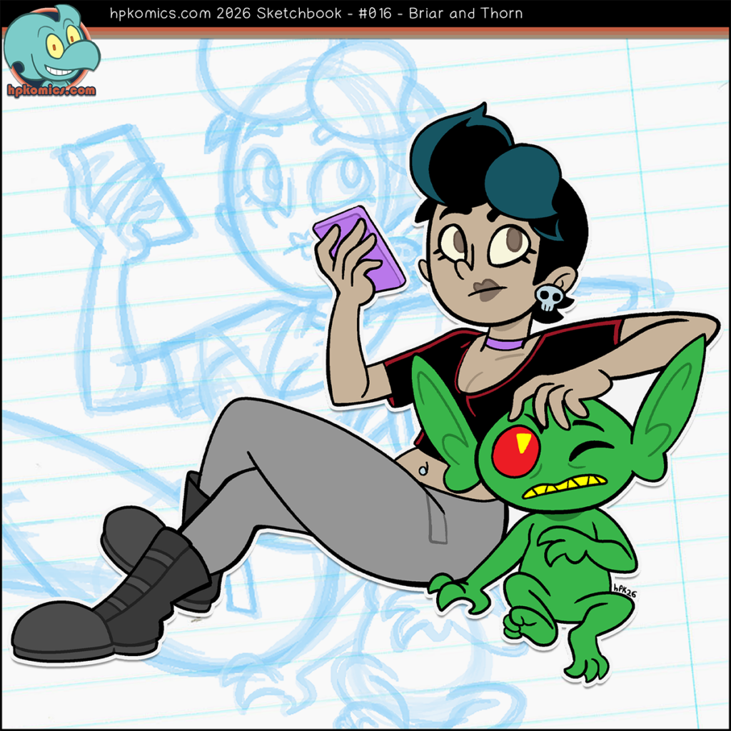 hpkomics sketchbook #16 depicting Briar and Thorn