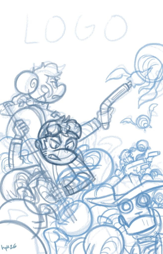 A rough concept of the novel cover.