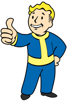Vault Boy illustration from Wikipedia/Bethesda