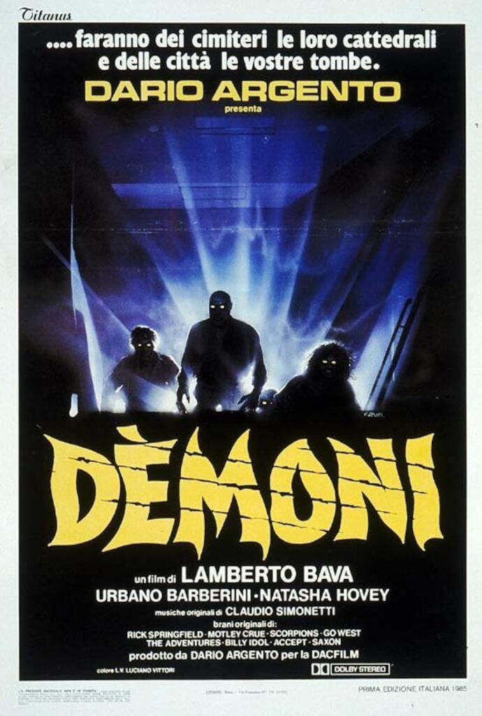 Demons (1985) theatrical one-sheet from IMDB.