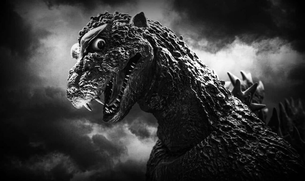 A marketing image for Godzilla (1854)